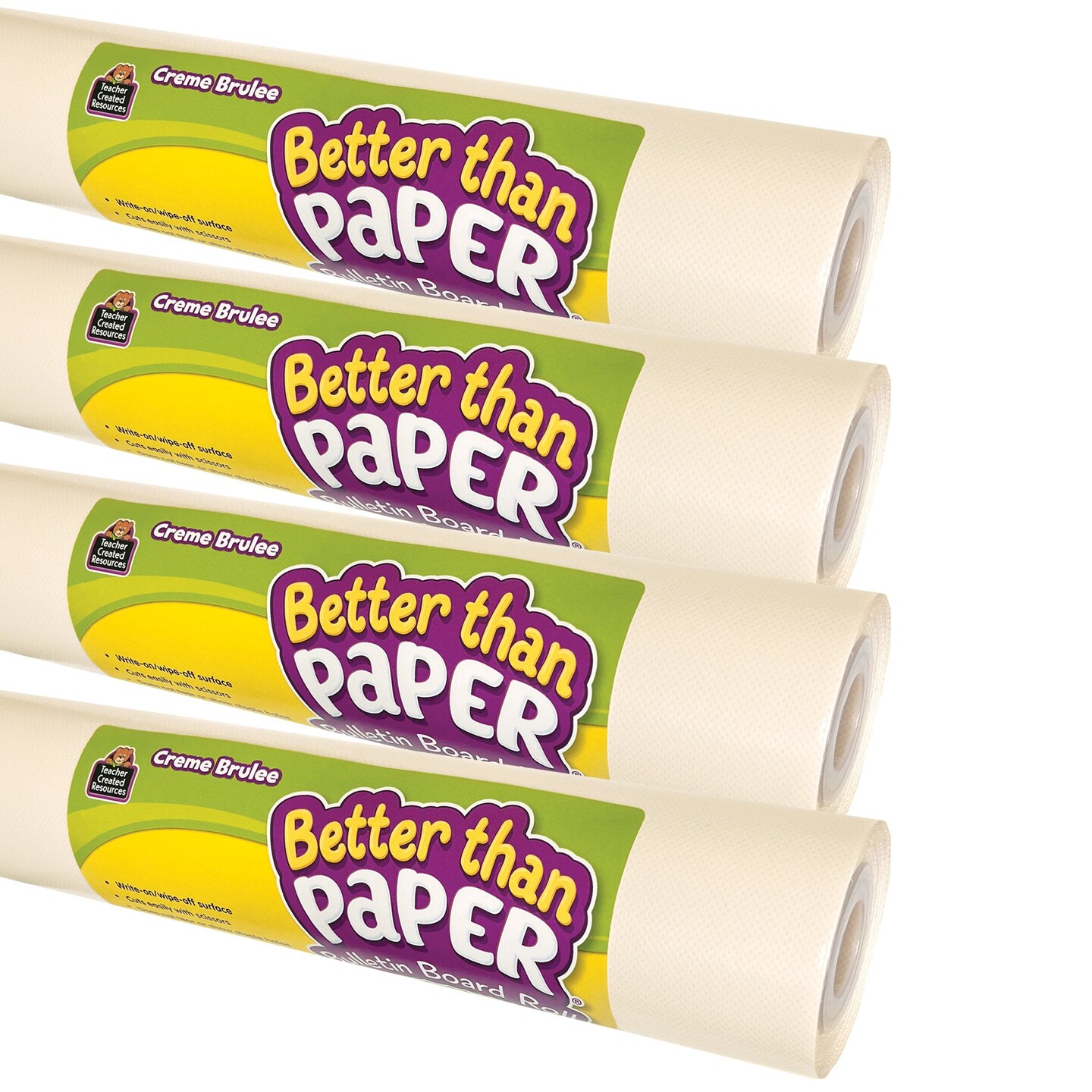 Better Than Paper&#xAE; Bulletin Board Roll, Creme Brulee, 4-Pack