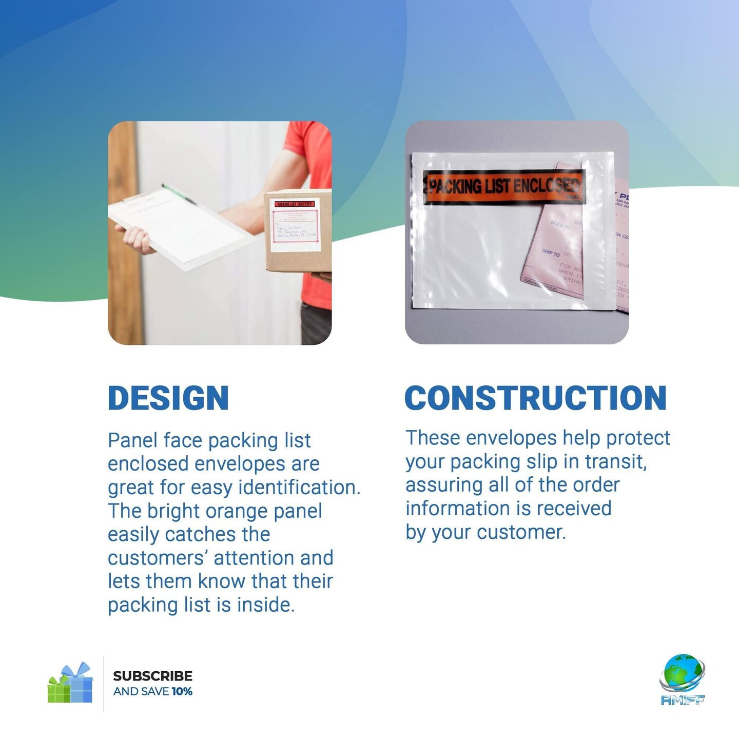 Packing List Envelopes 5.5 x 10 Pack of 100 Shipping Labels Sleeves 5 1/2 x 10 Plastic Clear Mailing Pouch with 2 Mil Thick Waterproof SelfAdhesive Packing Pouches for Shipping Documents