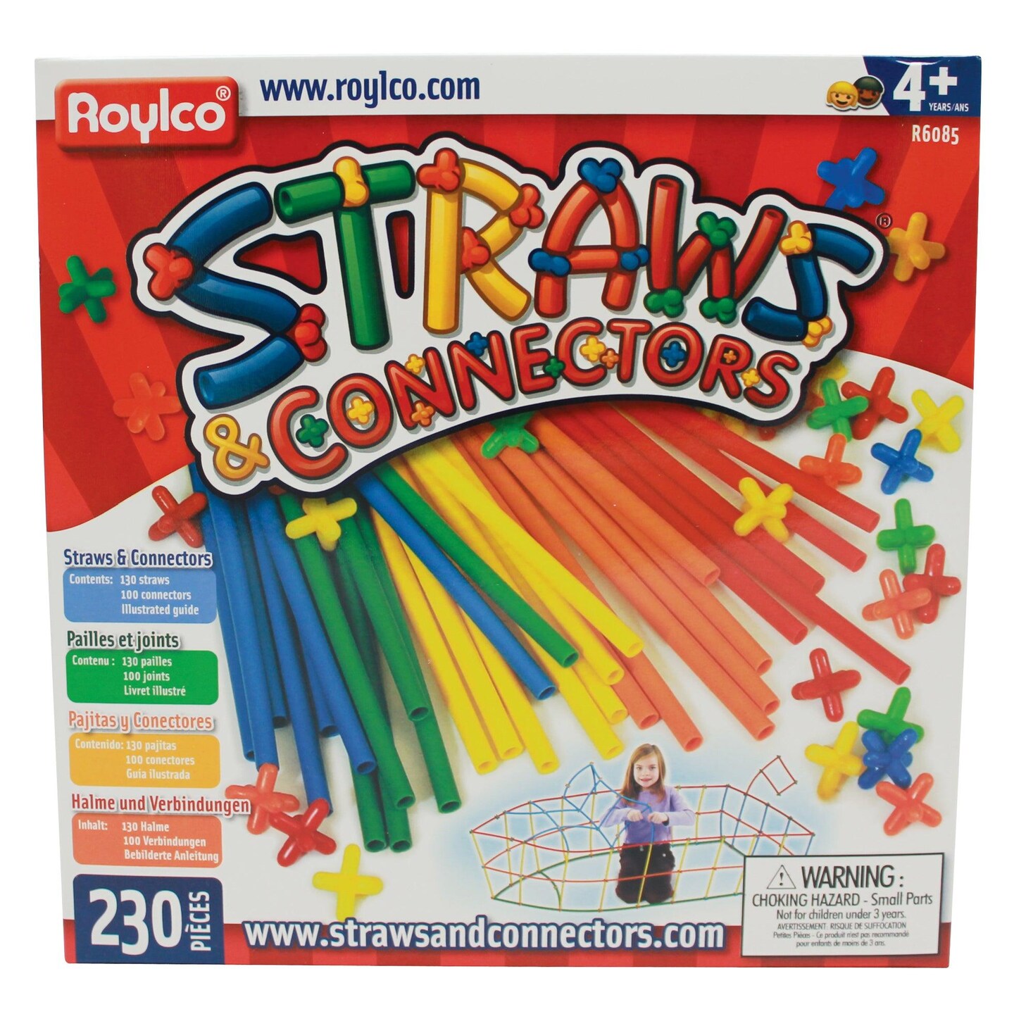 Straws &#x26; Connector Set, 230 Pieces