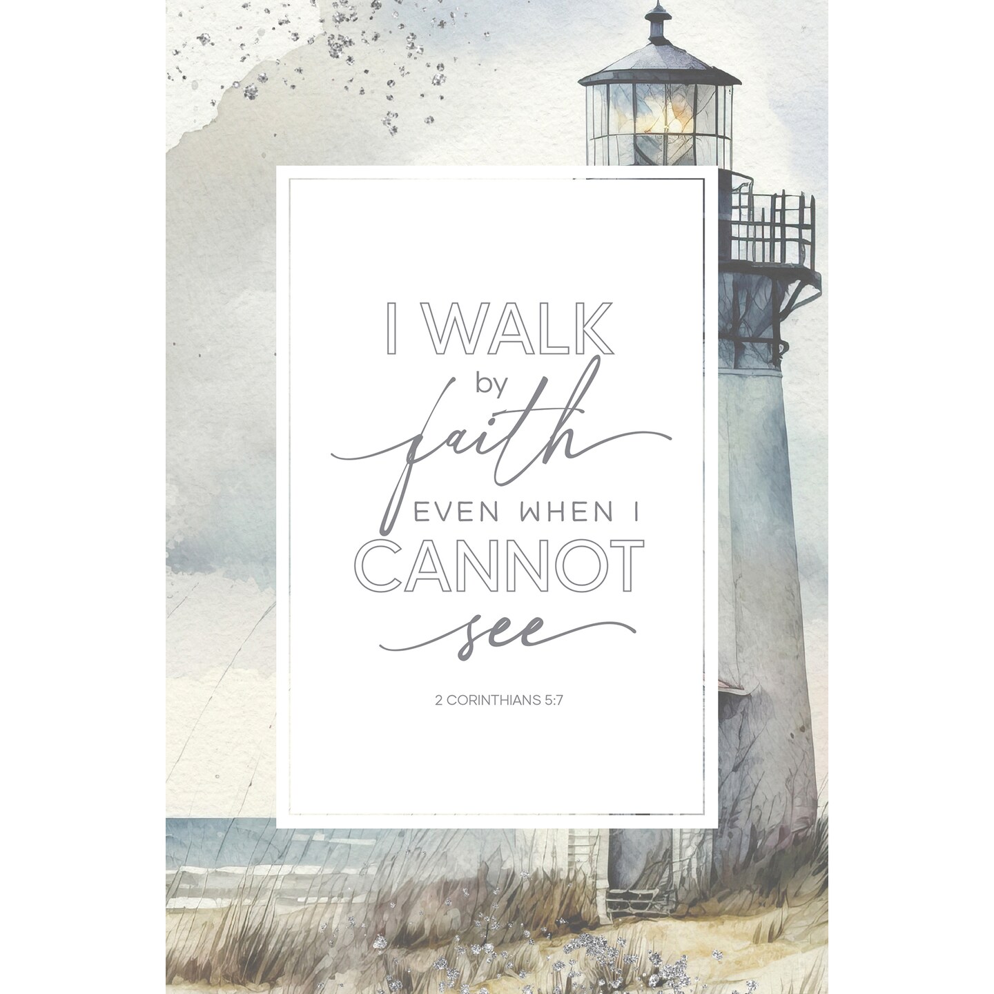 I Walk By Faith Wood Plaque with Easel and Hook Wall Tabletop Art - 6 inches x 9 inches