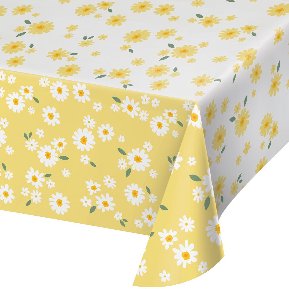 Sweet Daisy Tablecover, Paper 54&#x22;x 96&#x22; (1 per Pkg)