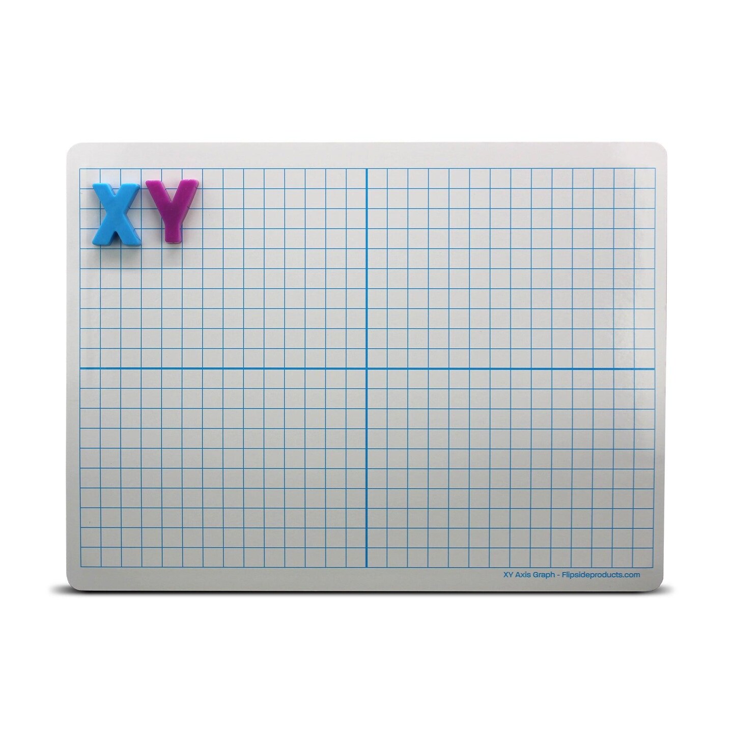 Magnetic Dry Erase Learning Mat, Two-Sided XY Axis/Plain, 9&#x22; x 12&#x22;, Pack of 12