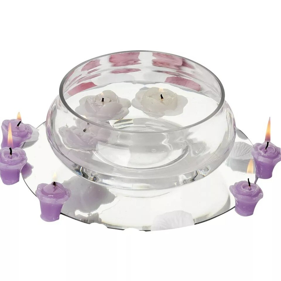 10 pcs 7&#x22; wide GLASS Candle Holder BOWLS Wedding Party Centerpieces