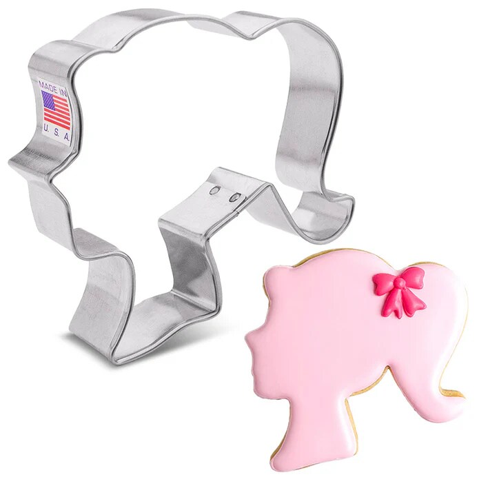 Ann Clark Barbie Doll Head Cookie Cutter 4&#x22;