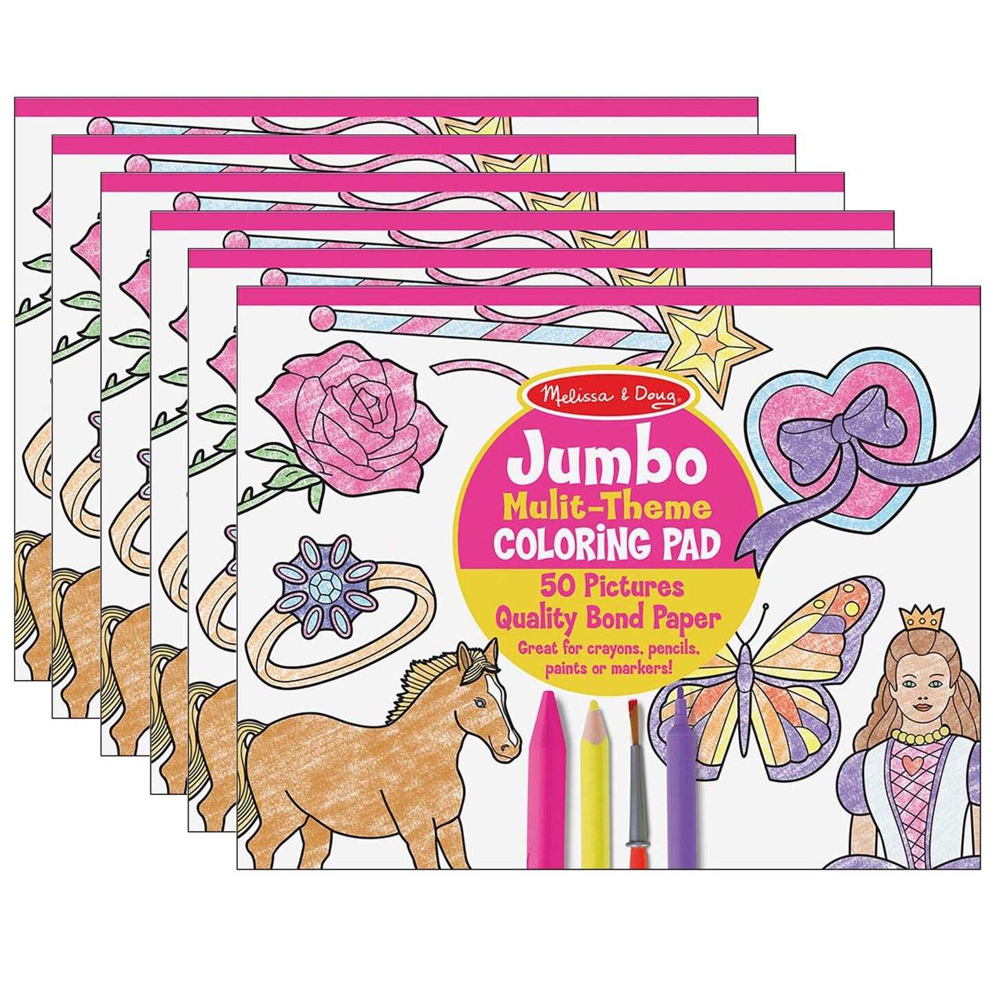 Jumbo Coloring Pad - Pink (11 Jumbo Coloring Pad - Pink (11