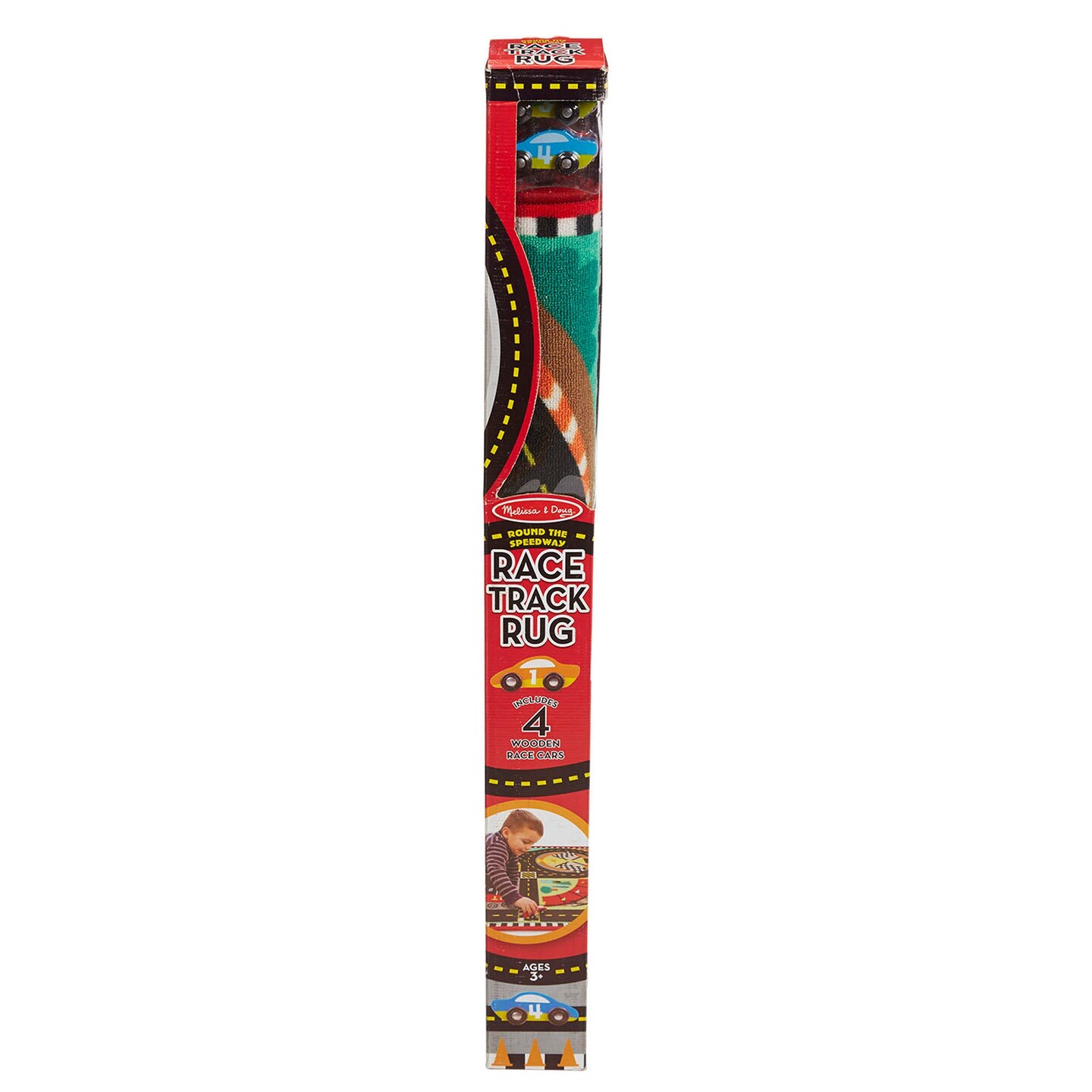 Round the Speedway Race Track Rug &#x26; Car Set