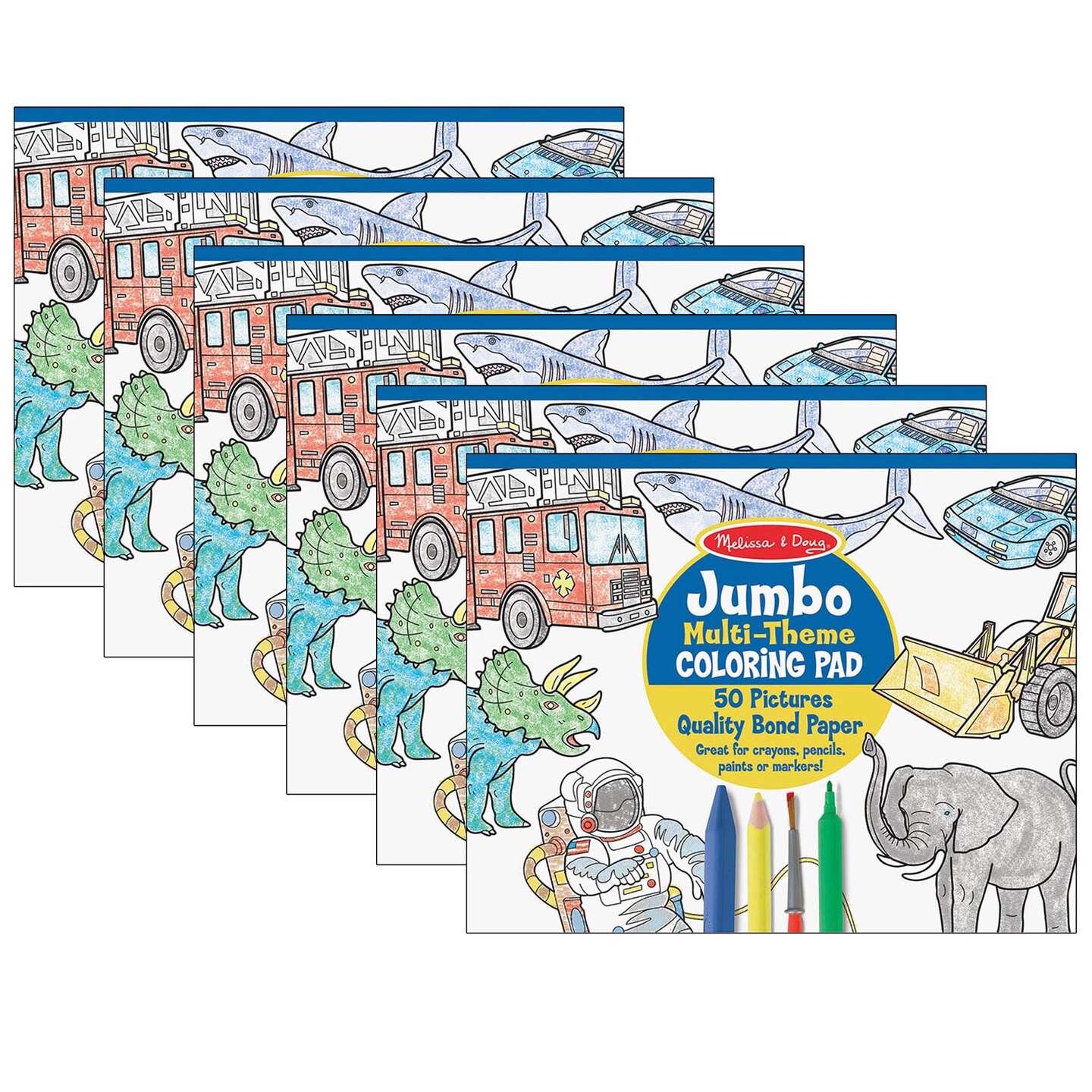 Jumbo Coloring Pad - Blue (11 Jumbo Coloring Pad - Blue (11