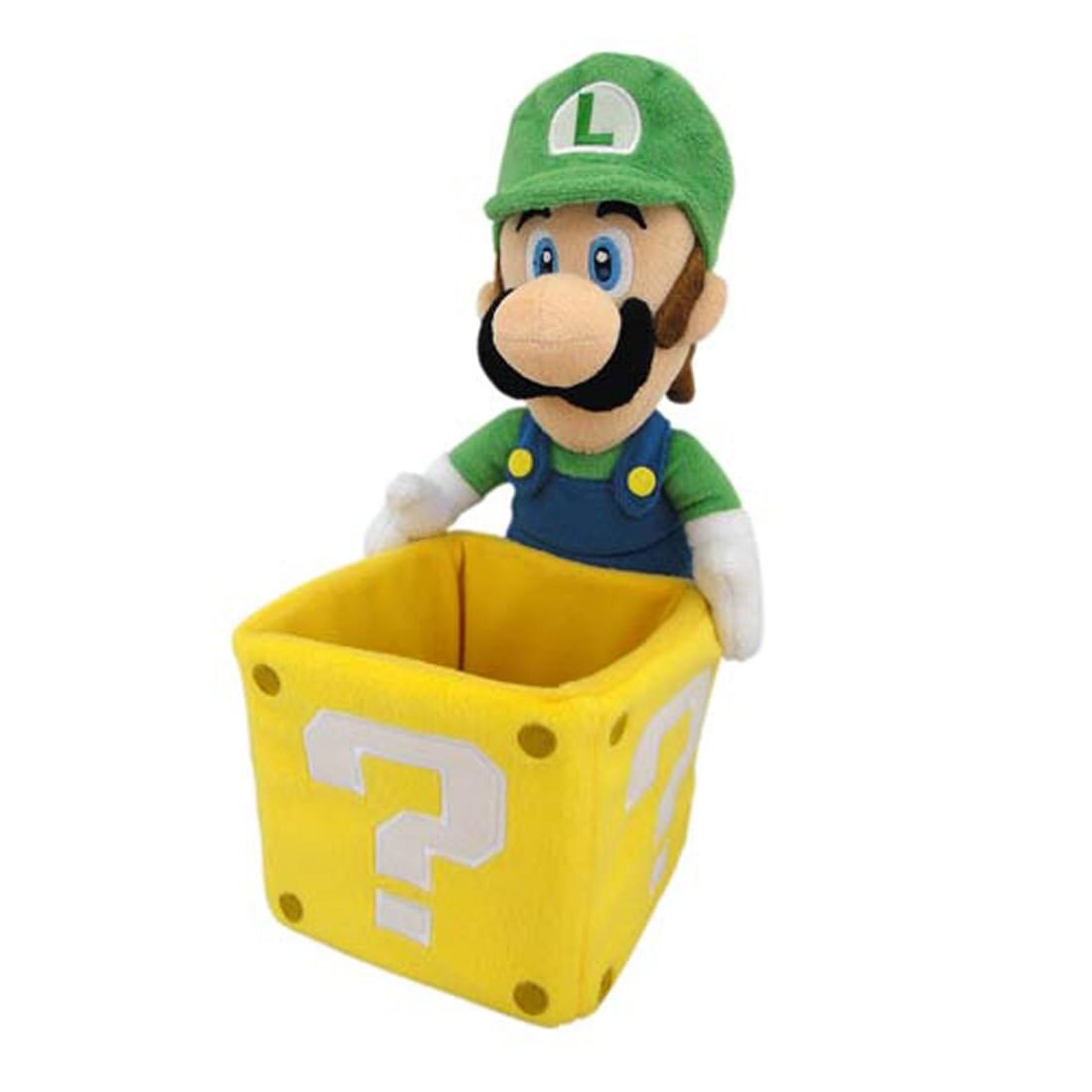 Super Mario Bros. 9&#x22; Plush: Luigi with Coin Box