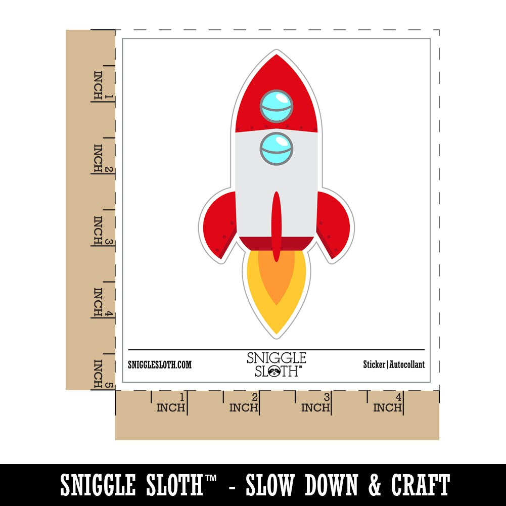 Rocket Ship Doodle Waterproof Vinyl Phone Tablet Laptop Water Bottle ...