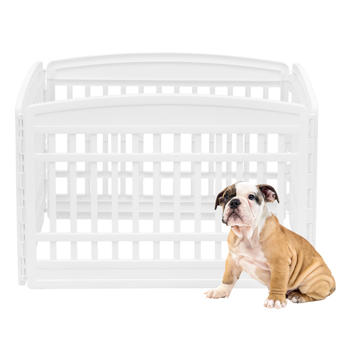 IRIS 4-8Panel 24/34&#x22;H Plastic Pet Playpen without Door