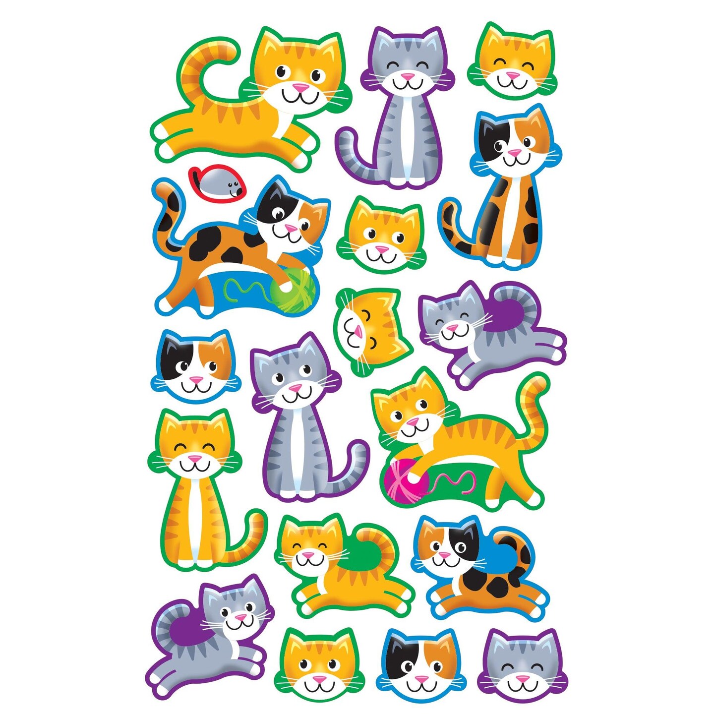 Purr-fect Pets superShapes Stickers-Large, 144 Per Pack, 6 Packs