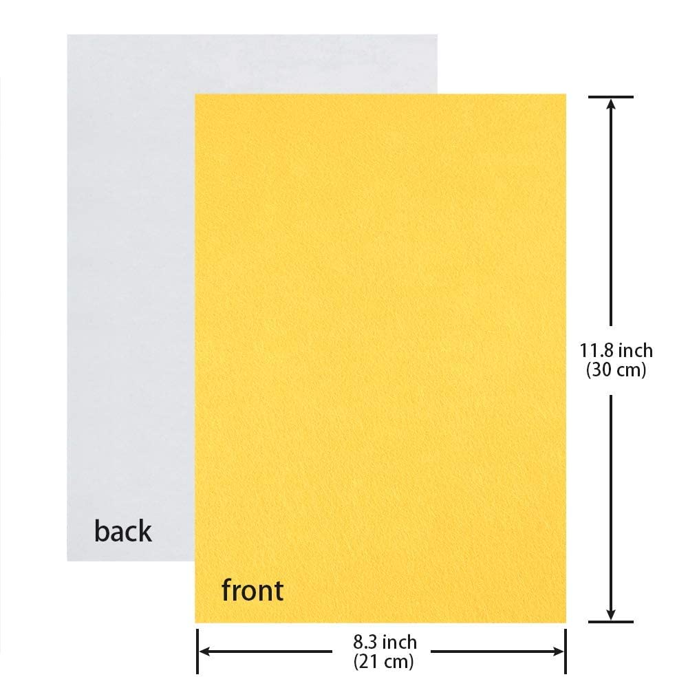 30 Pcs 8" x 12" Adhesive Backed Felt Fabric Sheets, Assorted Color Christmas Felt Sheet for Sewing DIY Craft and Christmas Decorations