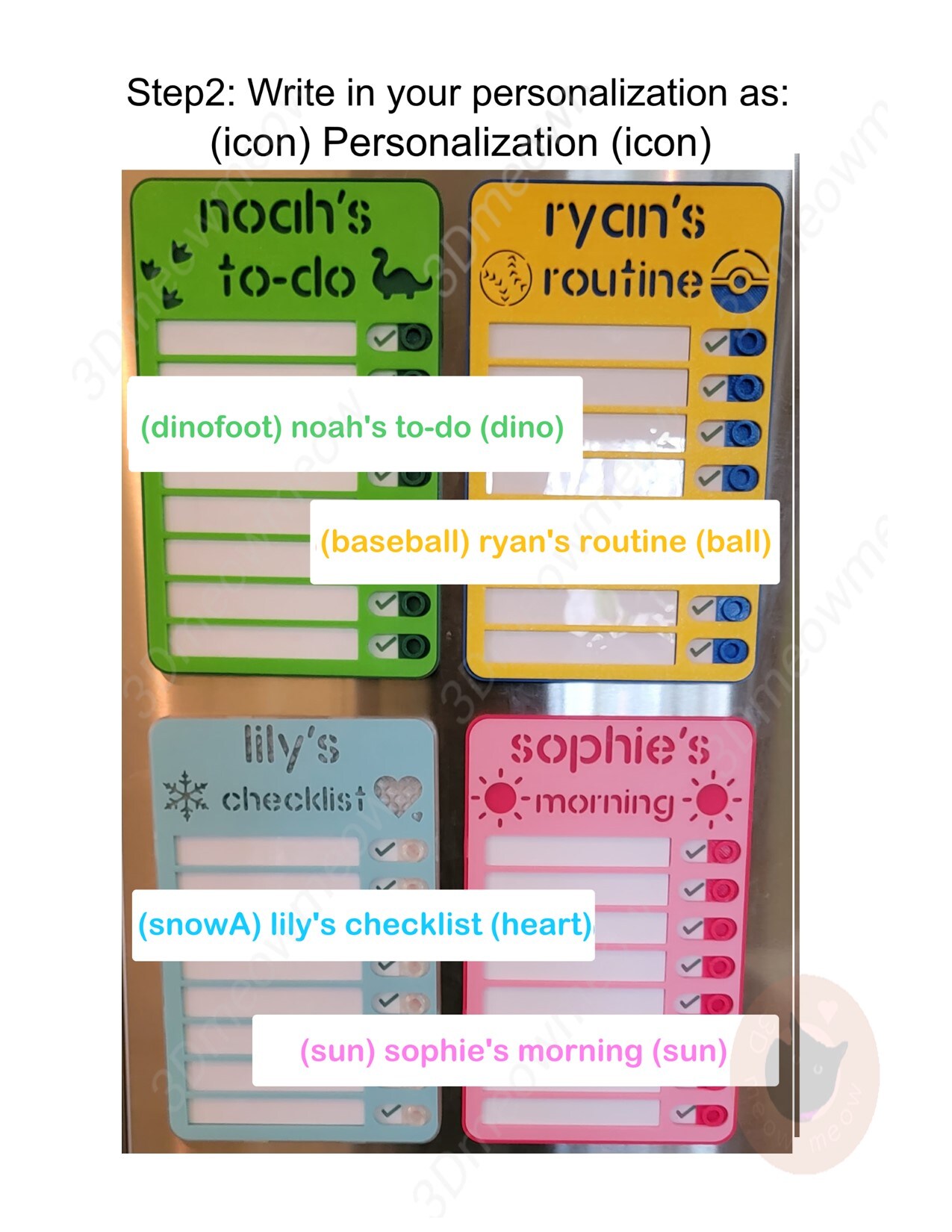 thumbnail image 2 of Reusable Kids Chore Chart & Daily Checklist - 16 Dry Erase Boards With 32 Blank Cards (4 Colors) 2 of 14