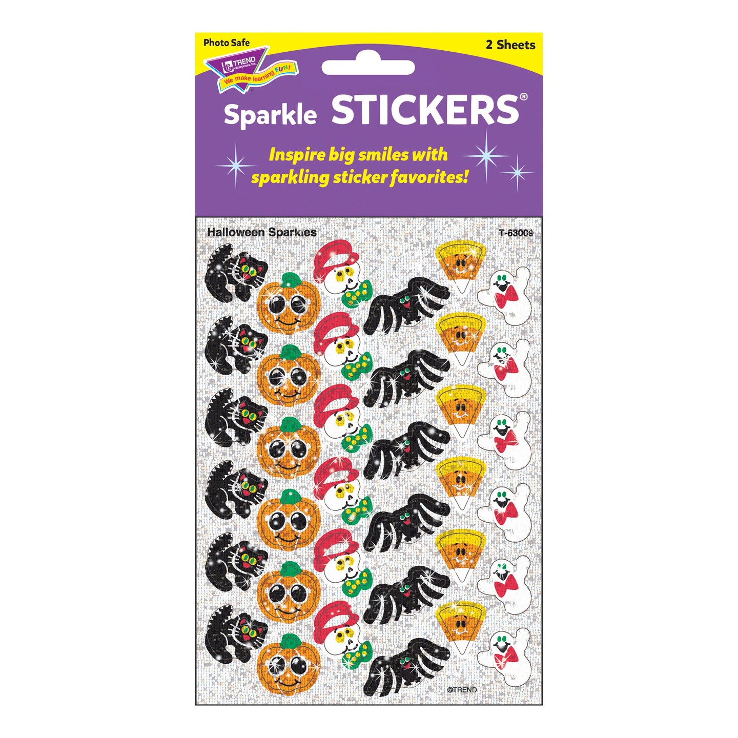 Halloween Sparkles Sparkle Stickers&#xAE;, 72 Per Pack, 12 Packs