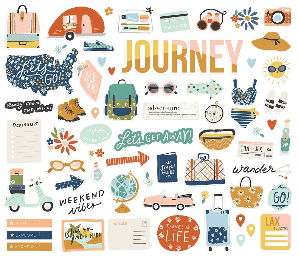 Safe Travels Bits &#x26; Pieces Die-Cuts 71/Pkg-