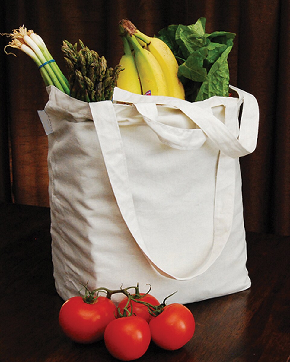 Aunt Martha's Reusable Canvas Grocery Bag 14.5"X11.5"X6.5"-Natural