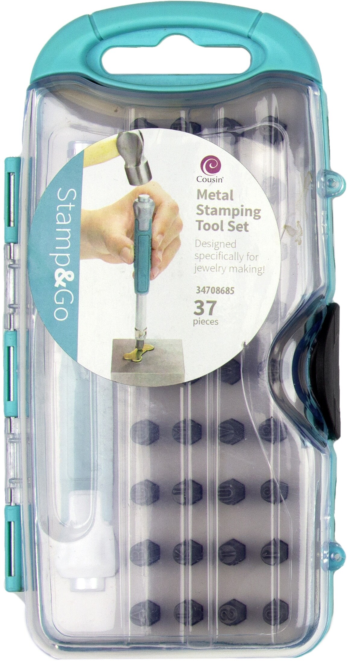 CousinDIY Stamp & Go Metal Stamping Tool Kit with Letters and Numbers