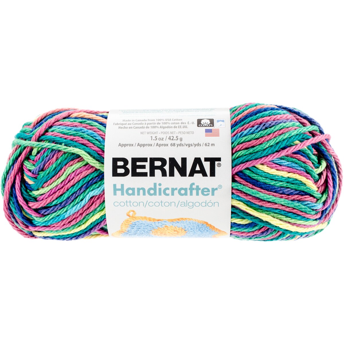 Bernat Handicrafter Cotton Yarn OmbresPsychedelic Michaels