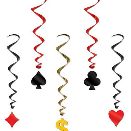 Casino Card Suit Whirls