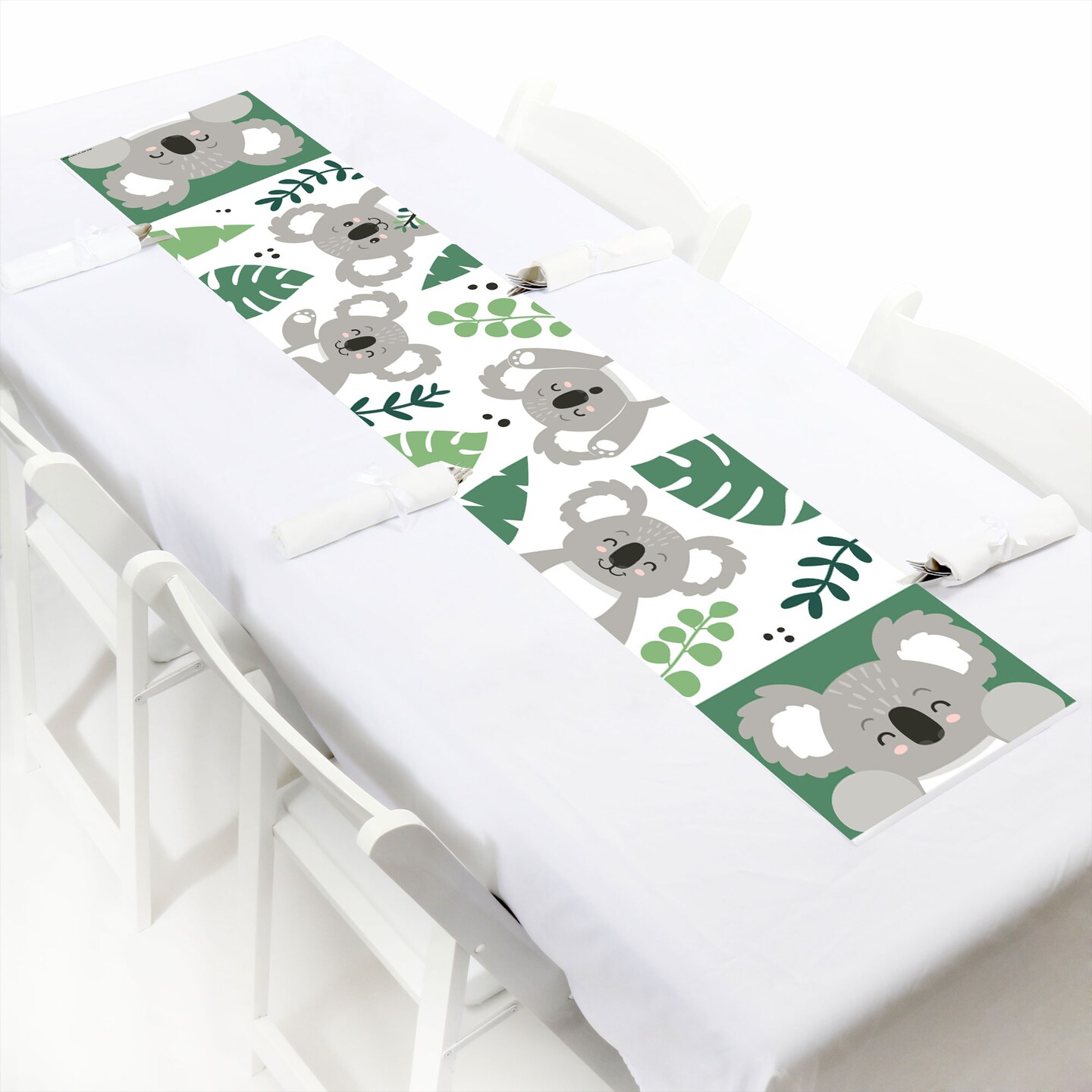 Big Dot of Happiness Koala Cutie - Petite Bear Birthday Party and Baby Shower Paper Table Runner - 12 x 60 inches
