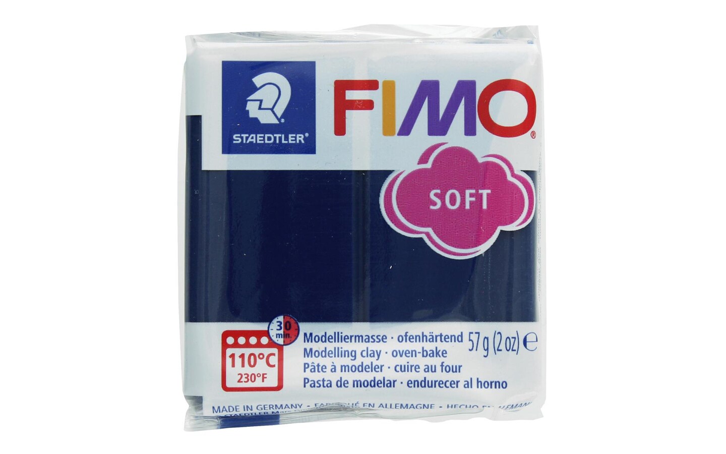 La Casa del Artesano-Arcilla polimerica pasta de modelar FIMO Soft *57grs  color 35 Windsor Blue Azul Oscuro