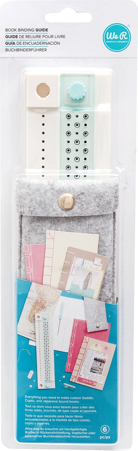 We R Memory Keepers Journal Book Binding Punch Guide-6 Pieces
