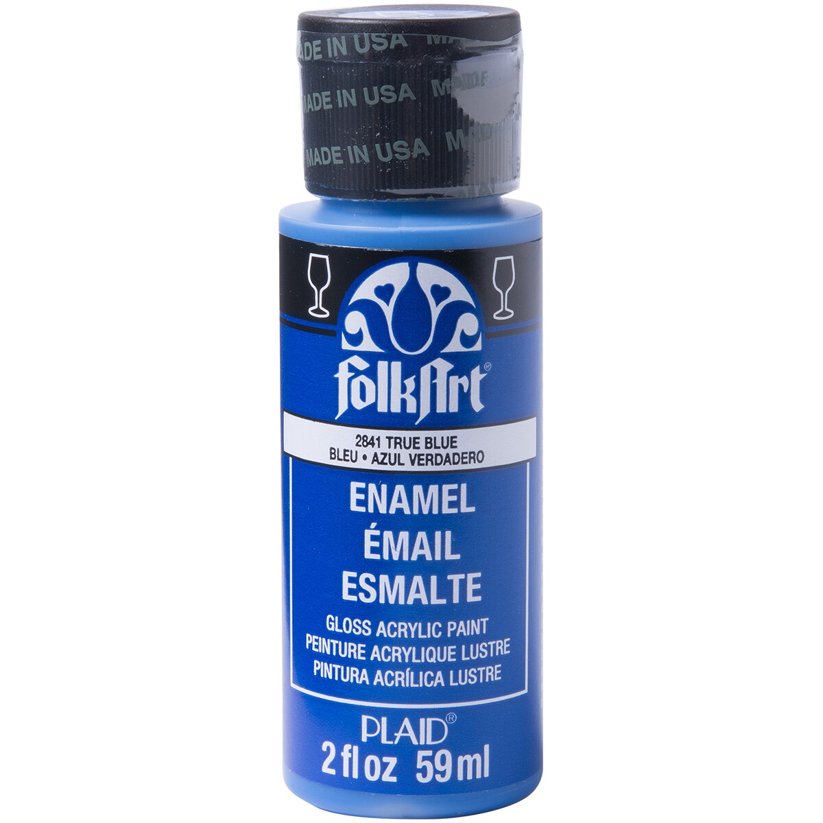 Folkart Enamel Paint 2Oz-True Blue