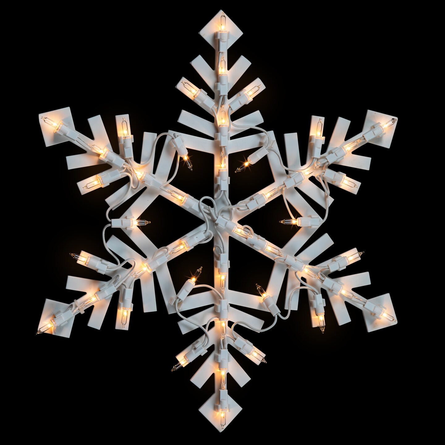 Northlight 15.5&#x22; White Lighted Snowflake Christmas Outdoor Window Silhouette