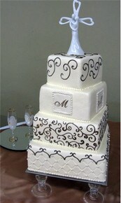 1.25-Inch Modern Monogram Letters Cake Stencil | C991 By Designer Stencils | Cake Decorating Tools |