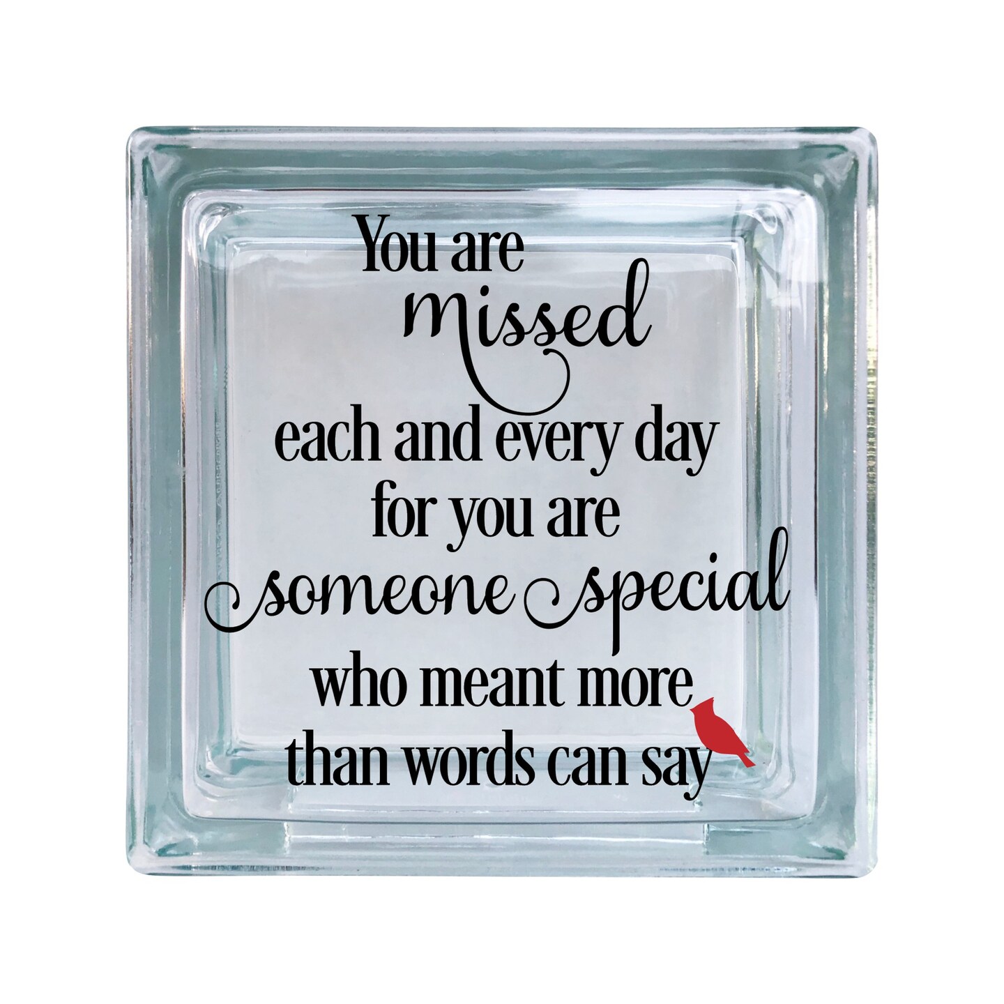 You are missed each and every day cardinal memorial inspirational vinyl