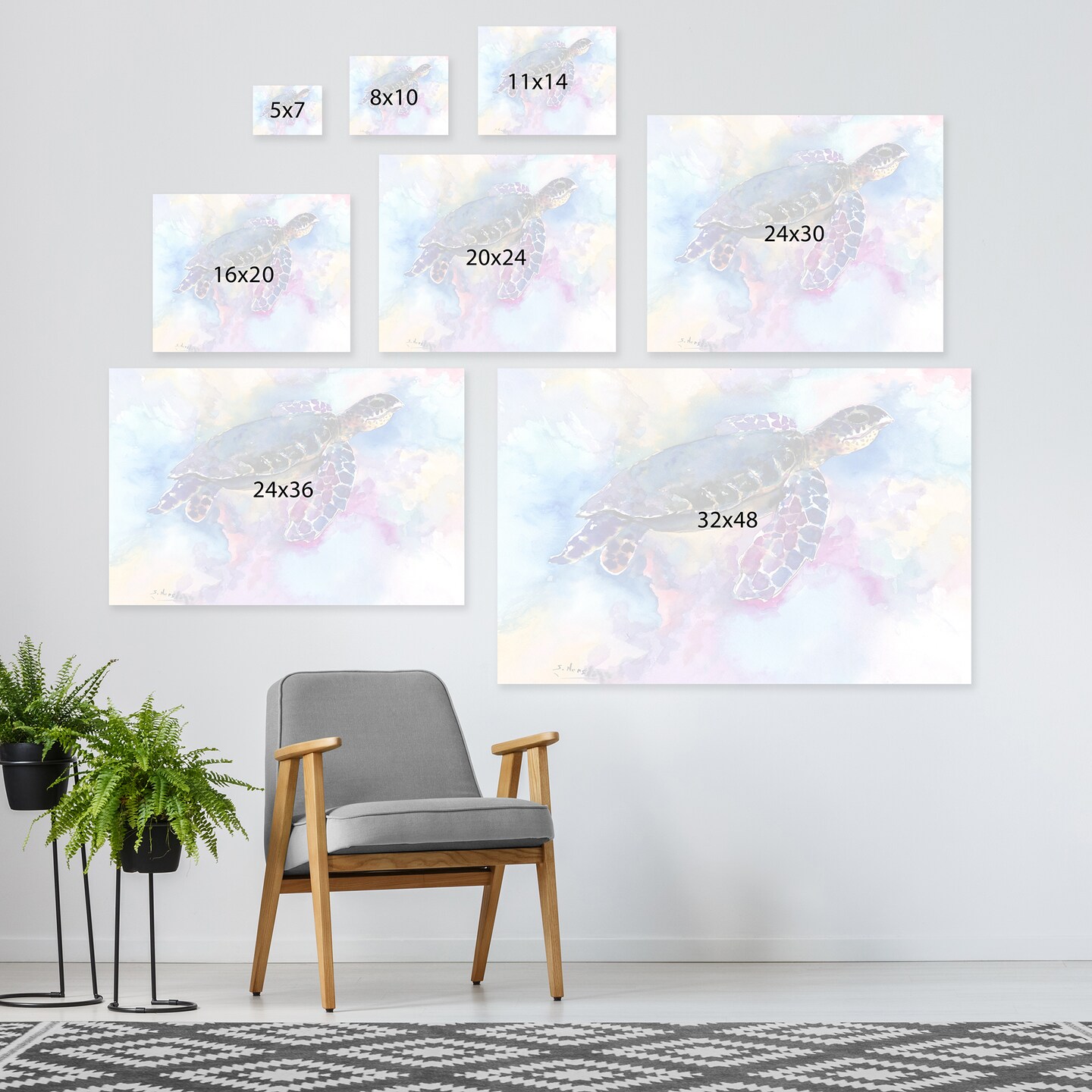 Sea Turtle  by Suren Nersisyan  Gallery Wrapped Canvas - Americanflat