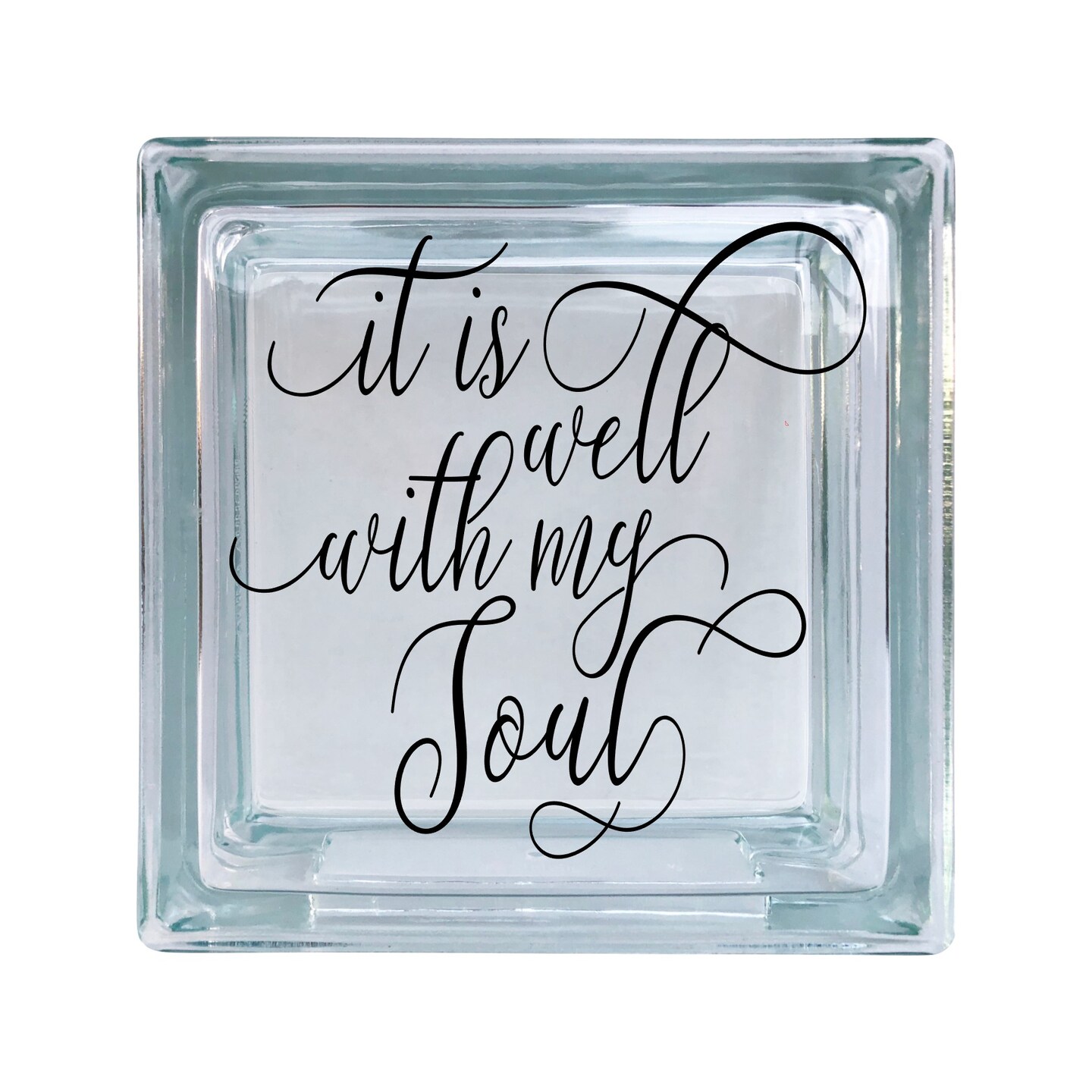 It Is Well With My Soul Religious Inspirational Vinyl Decal For Glass Blocks Car Computer