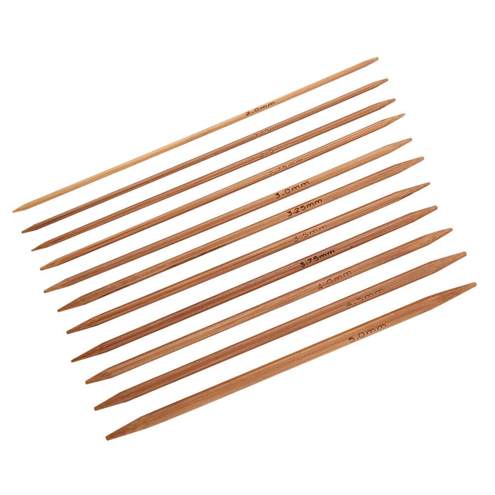 Kitcheniva Double Pointed Bamboo Knitting Needles Set Of 11