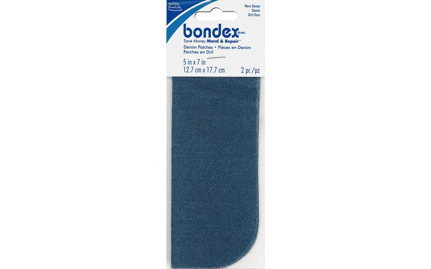 Wrights Bondex Iron On Patch 5x7 Worn Denim 2pc | Michaels