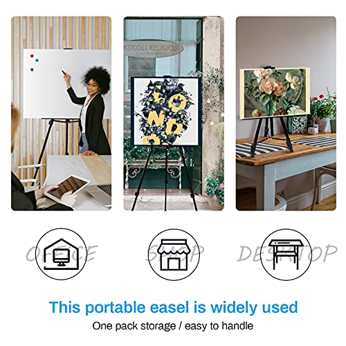 Artist Easel Stand, RRFTOK Metal Tripod Adjustable Easel for Painting Canvases Height from 21&#x22; to 66&#x22;with Reinforced Triangle,Carry Bag for Table-Top/Floor Drawing and Didplaying