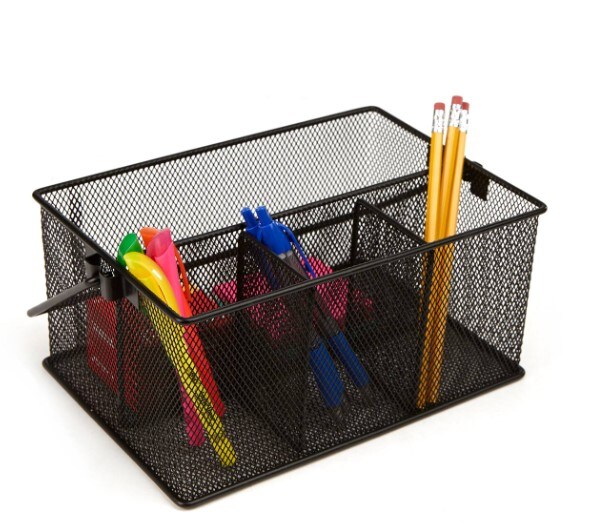 Black Mesh Storage Basket Organizer