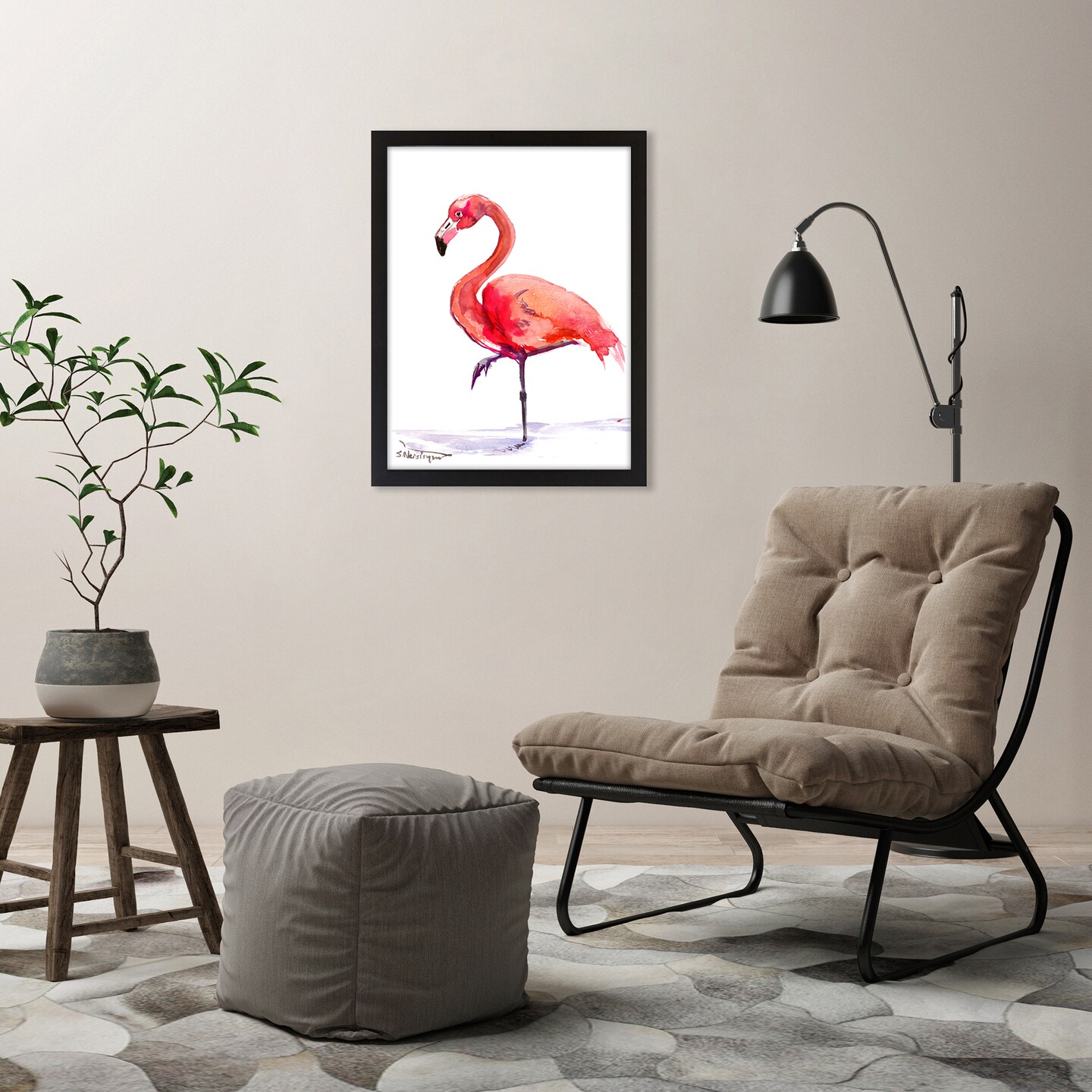 Flamingo  by Suren Nersisyan  Framed Print - Americanflat