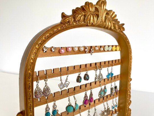 Ornate Standing Earring Organizer Baroque Style Jewelry Holder Antique Earring Rack Jewelry Box French Earring Display Vintage Decor MakerPlace by Michaels