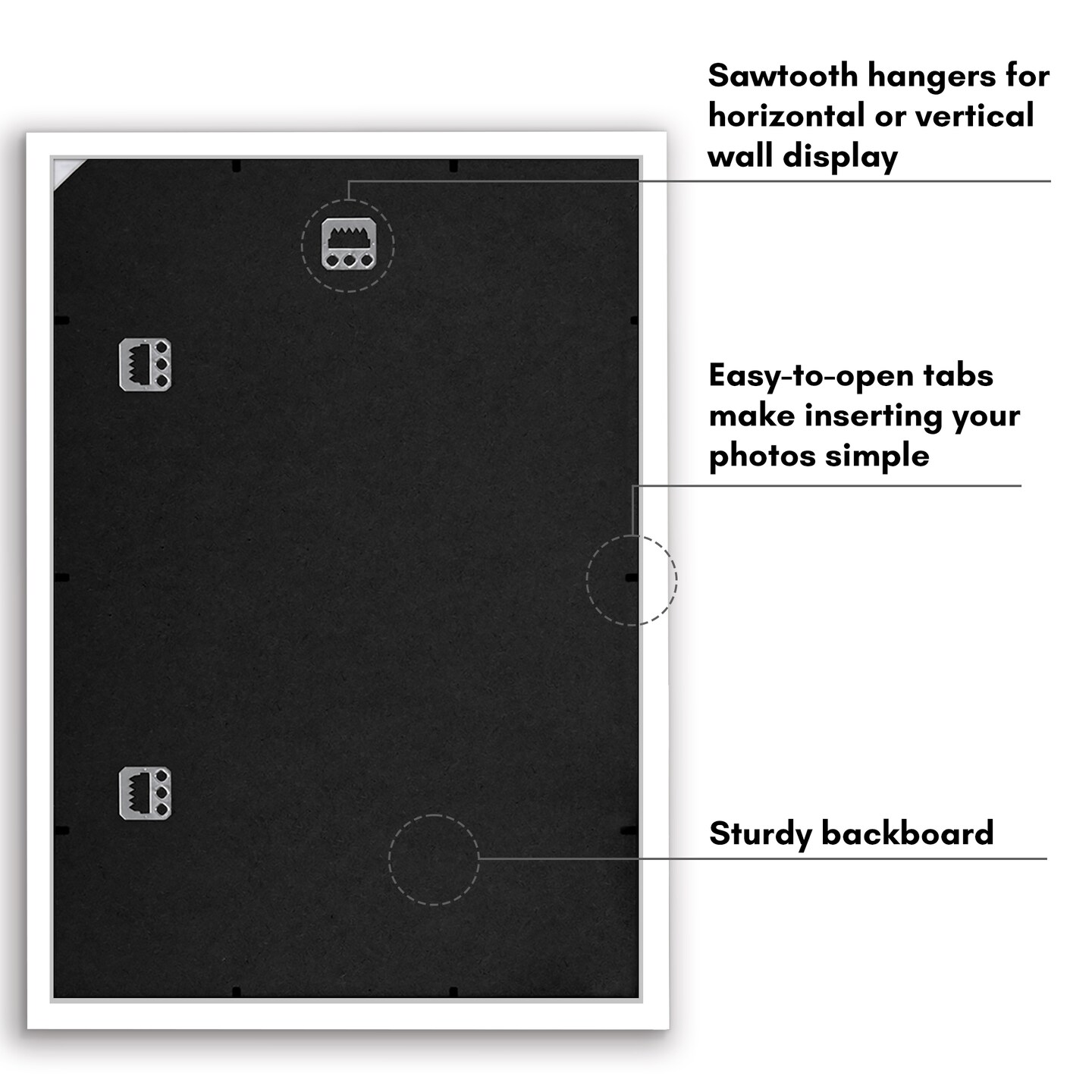 Americanflat A2 A3 A4 A5 Poster Frame - Picture Frame to Display Posters - Ideal for Documents and Artwork - Plexiglass Cover - Adjustable Hanging Hardware - Includes Easel