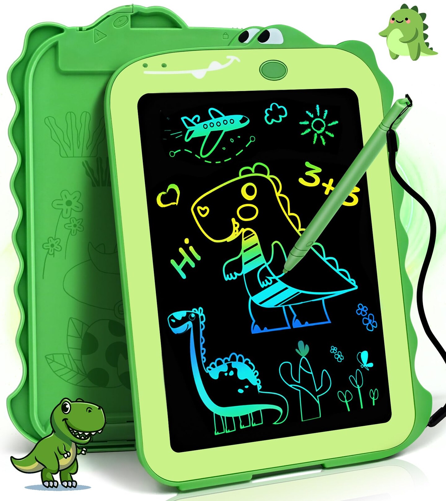 LCD Writing Tablet Kids Toys for Girls Boys Age 2-3 Gift Ideas, Dinosaur Colorful Doodle Board Educational Learning Toys for Children 3 4 5 6 7 8 Year Old, Toddler Drawing Pad Travel Toys