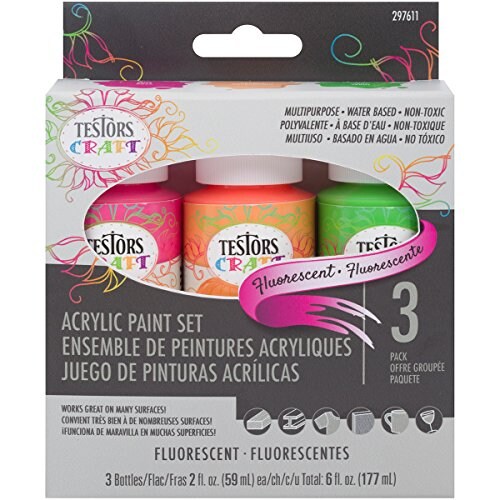 Craft Acrylic Paint Kit, 0.5 Liters, Flourescent
