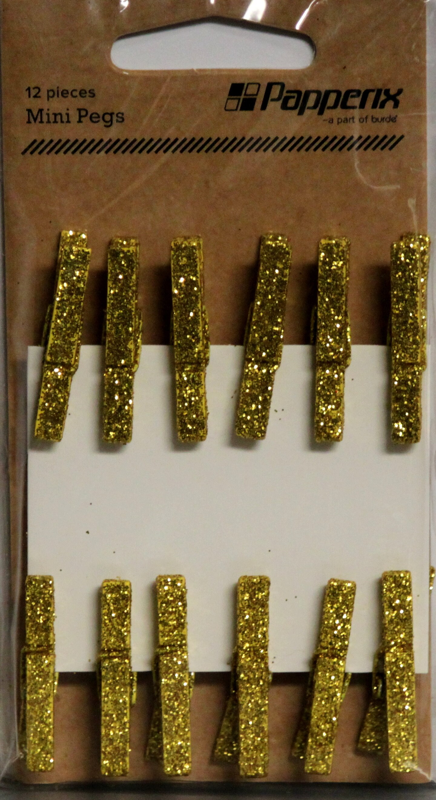 Papperix Mini Gold Glittered Clothespins Embellishments