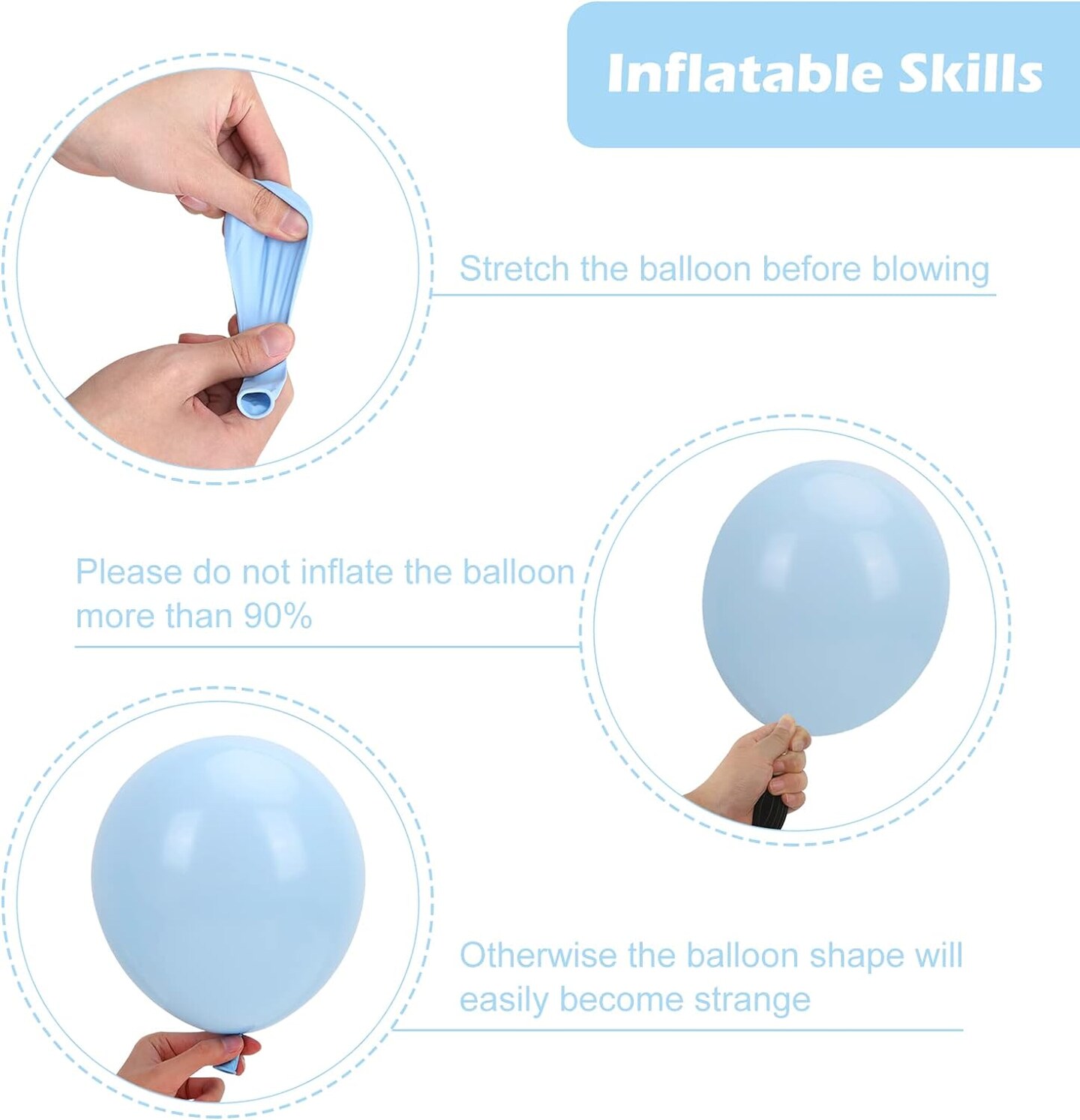 87pcs Pastel Blue Balloons Different Sizes 18 12 10 5 Inches for Garland Arch, Premium Blue Latex Balloons for Birthday Wedding Baby Shower Bridal Shower Party Decorations