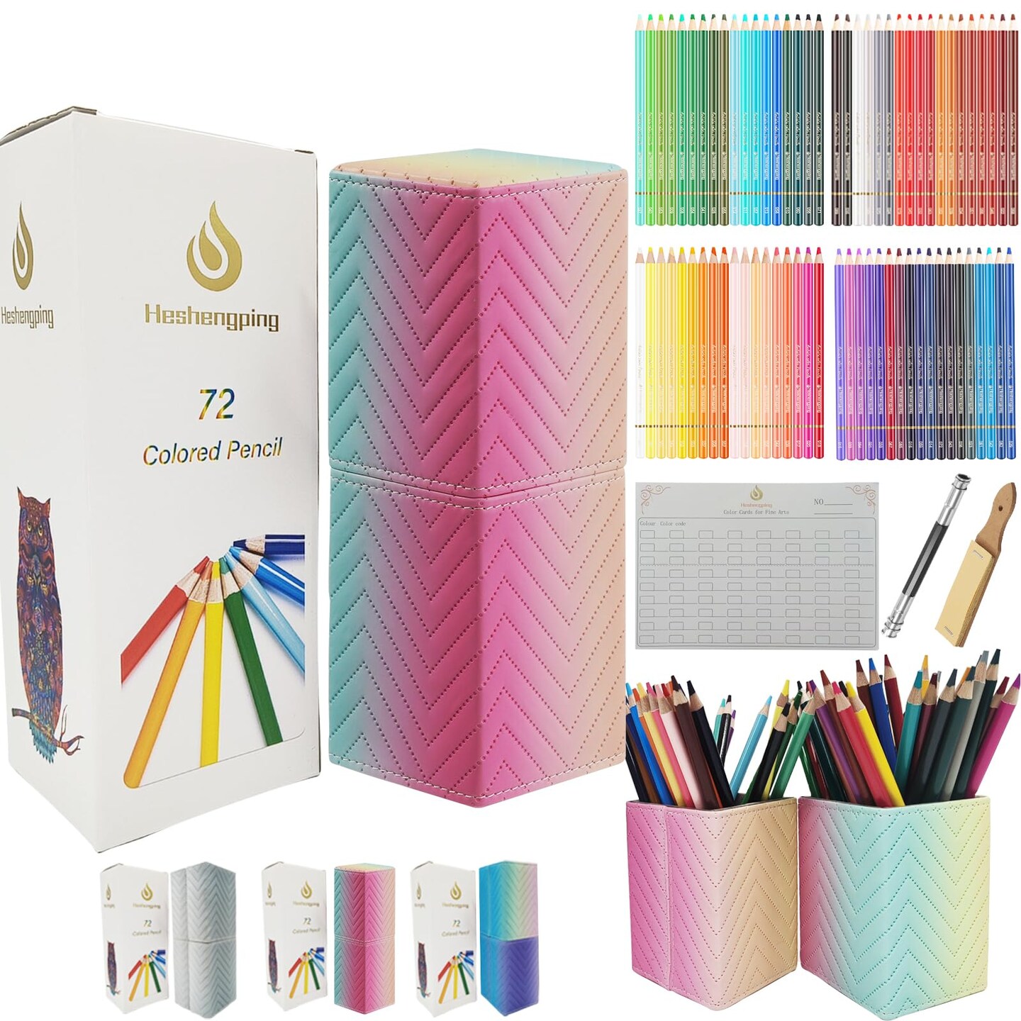 72 Colors Colored Pencils Set for Adult Coloring Books, Professional Numbered Art Supplies Drawing Pencils kit for Sketching Coloring Soft Oil Based Cores Ideal for Adults Teens Beginners