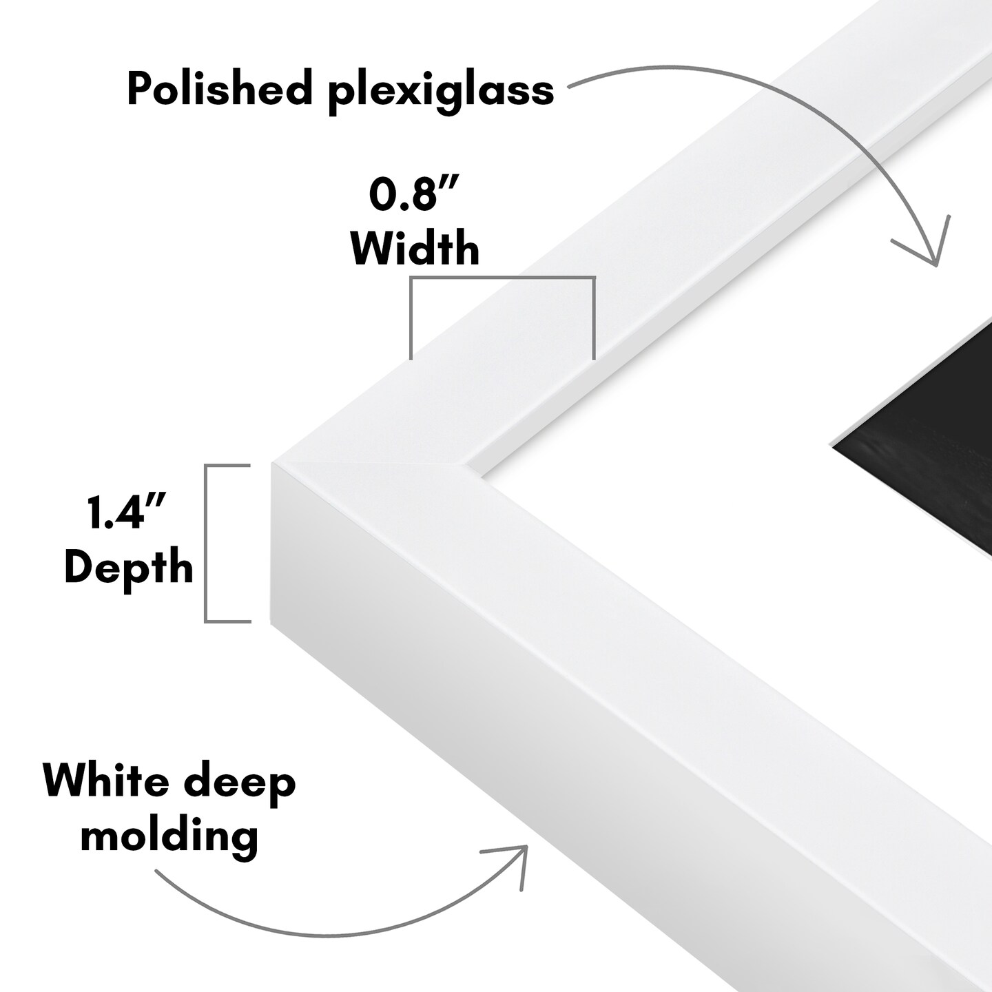 Americanflat Gallery-Style Picture Frame with Mat - Showcase Artwork, Prints, and Photos - Shatter Resistant Glass - Hanging Hardware with Drywall Anchor