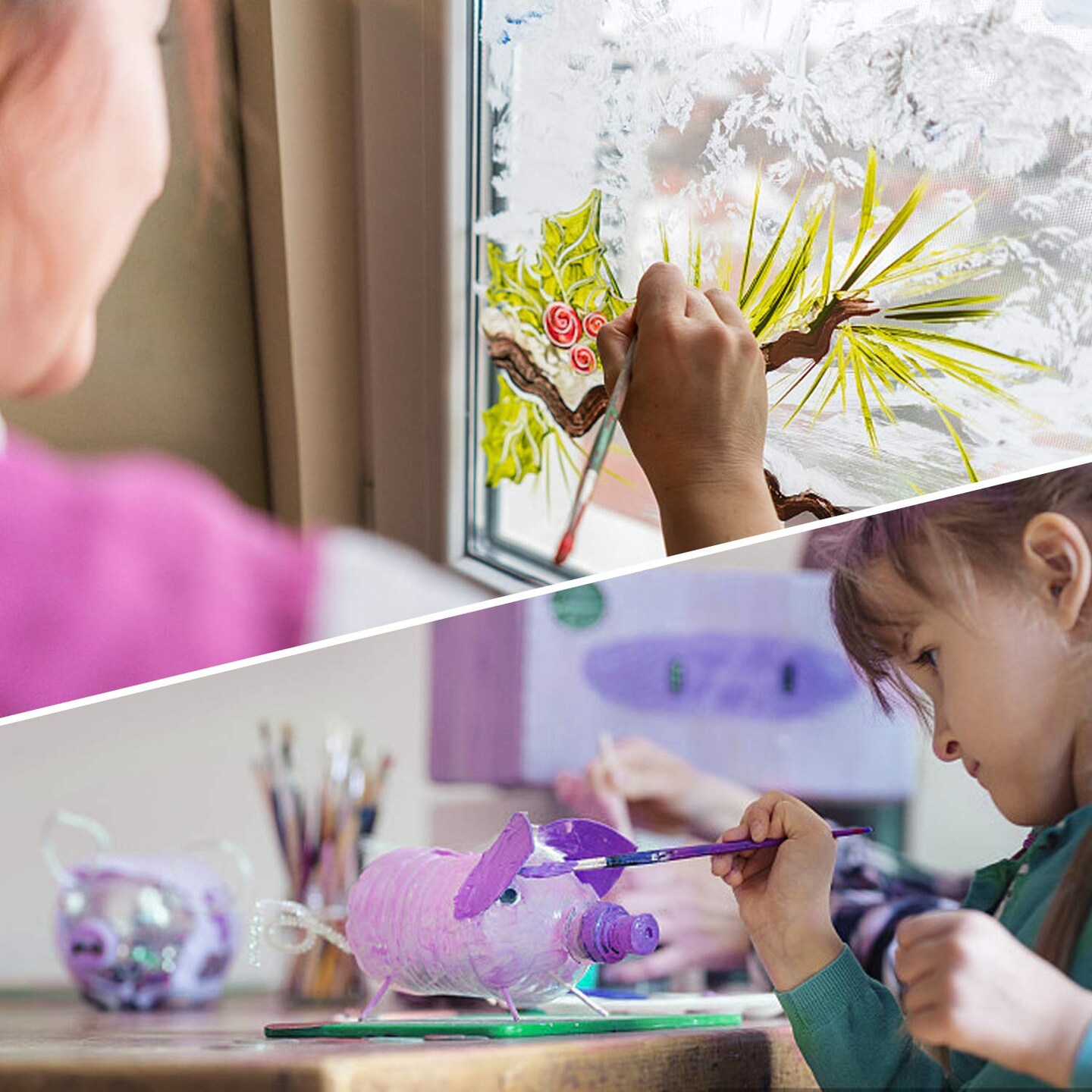 12 Pieces Stained Glass Paint Kit with Palette,Transparent Glass Window Paint Acrylic Paint Set Great for Wine Bottle, Light Bulbs, Ceramic ( 12ml)