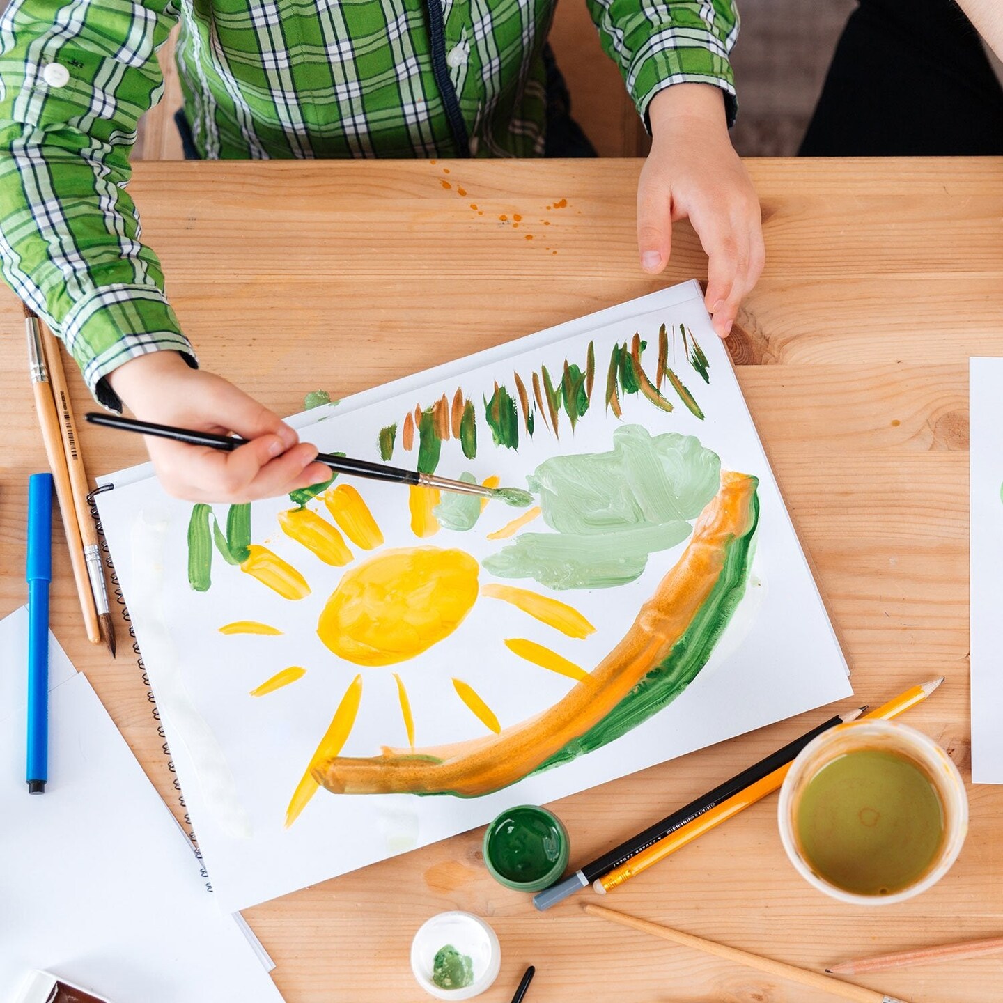 36 Color Watercolor Artist Paint Set with Plastic Palette Lid Case and Paintbrush - Watersoluable Cakes