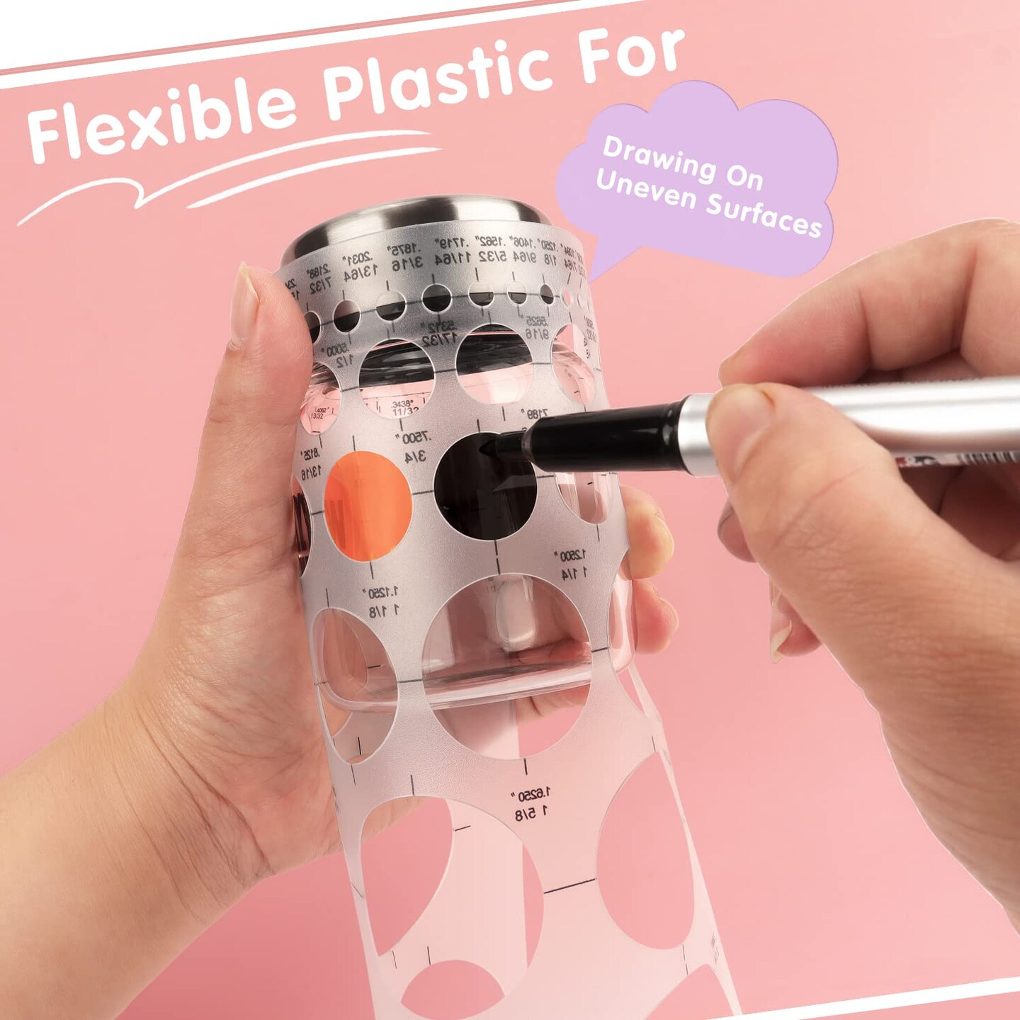 3 Pieces Circle Template Circle Round Stencil Templates for Drafting for Office and School Building Formwork Drawings Templates, Large and Small Size