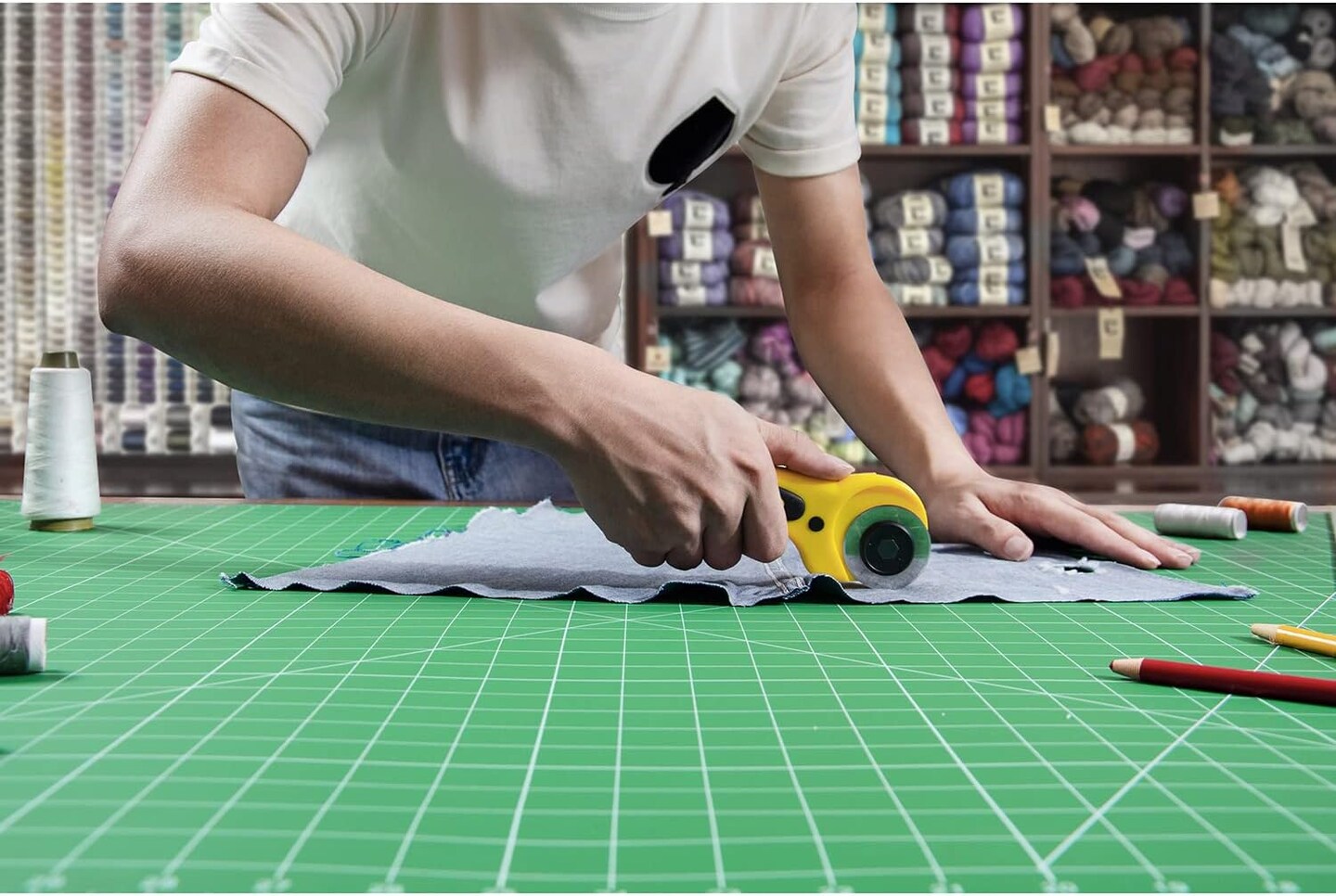 6&#x22; x 48&#x22; Self Healing Cutting Mat: Double sided 5-Ply Non-Slip - Professional for Scrapbooking &#x26; Quilting &#x26; Sewing &#x26; Arts &#x26; Crafts Project (Green)&#x2026;
