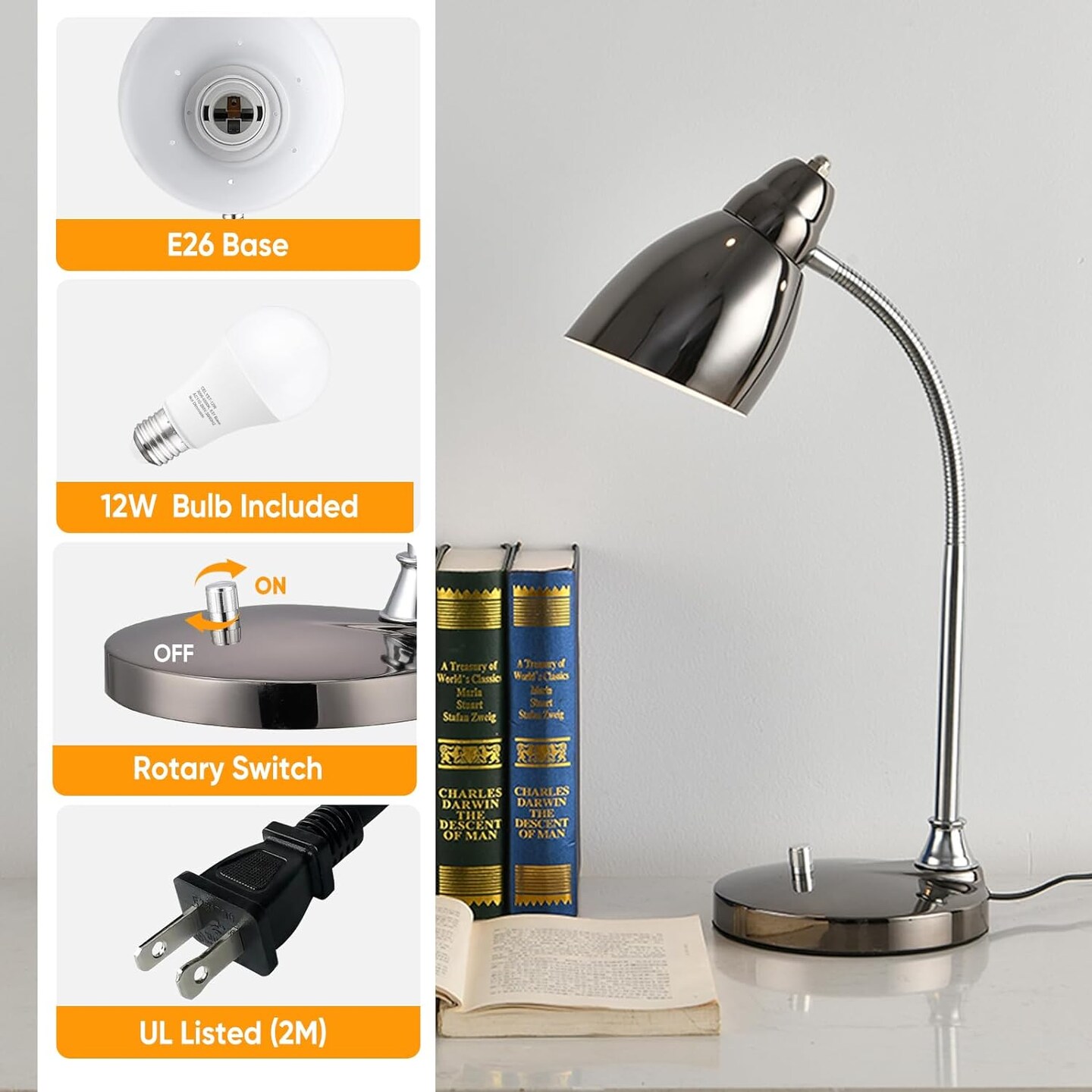 Vintage Flexible Neck Desk Lamp